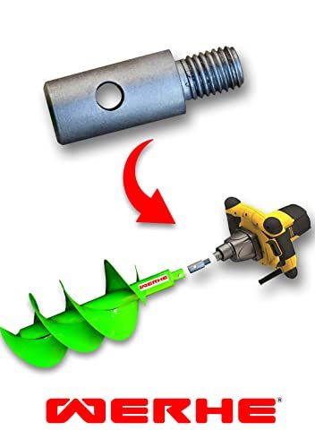 WERHE® Profi Bohrer, Erdbohrer für bohrmaschine 120 mm DoppelWelle robust mit m14 Adapter - Pfahlbohrer Brunnenbohrer präzise Bohrspitze. - Image 7