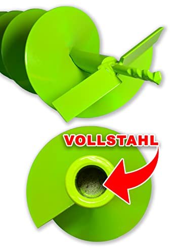 WERHE® Profi Bohrer VollStahl, Erdbohrer für bohrmaschine 150 mm extrem robust mit Hex Adapter - Pfahlbohrer Brunnenbohrer präzise Bohrspitze. - Image 10