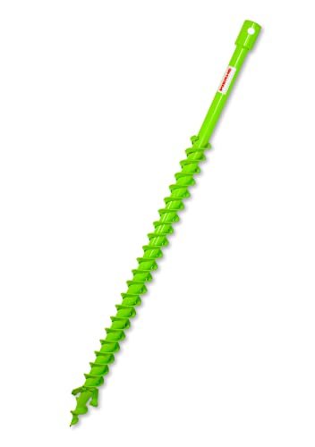 WERHE® Profi Bohrer VollStahl, Erdbohrer für bohrmaschine 40 mm Doppel-Welle extrem robust mit SDS Plus Adapter - Pfahlbohrer Brunnenbohrer präzise Bohrspitze. - Image 4