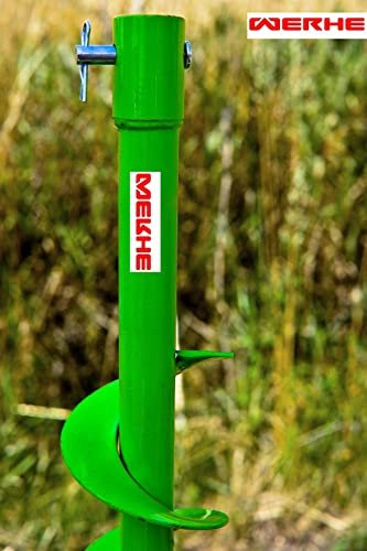 WERHE® Profi Bohrer VollStahl, Erdbohrer für bohrmaschine 60 mm extrem robust - Pfahlbohrer Brunnenbohrer präzise Bohrspitze. - Image 10